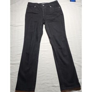 So Lifting By Chicos Pants Womens Black Denim Belt Loops Button Unknown Size